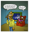 Cartoon: Nachtlese (small) by Troganer tagged hund,nacht,laut