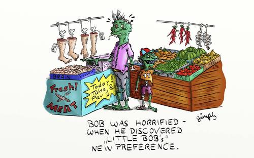 Cartoon: New preference! (medium) by gimpl tagged preference,zombie