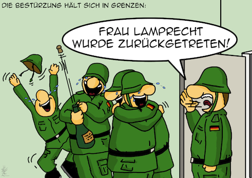 Cartoon: Lamprecht (medium) by pierre-cda tagged lamprecht,verteidigungsministerin,rücktritt,verteidigungsministerium,bundeswehr,ministerpsoten,ministerin,ministerium,verteidigung