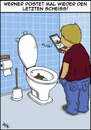 Cartoon: der letzte Scheiss (small) by pierre-cda tagged selfie,handy,mobile,foto,post,smartphone,bilder,toilette,posten