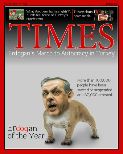 Cartoon: erDOGan of the Year (medium) by Babak Massoumi tagged erdogan,turkey,kurds,islam