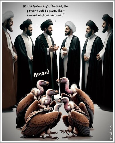 Cartoon: The Virtue of Patience (medium) by Babak Massoumi tagged iran,islam,patience
