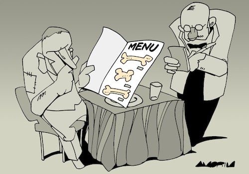 Cartoon: Bones (medium) by Amorim tagged crisis,hungry,economy,hunger,crisis,hungry,economy