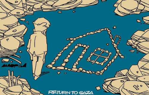 Cartoon: Home (medium) by Amorim tagged gaza,palestine,israel,trump,gaza,palestine,israel,trump