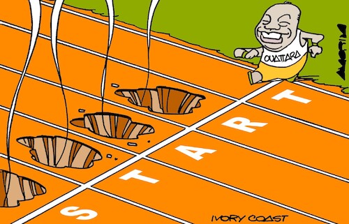 Cartoon: Ivory Coast (medium) by Amorim tagged presidentialelections,ivorycoast,alassaneouattara,presidentialelections,ivorycoast,alassaneouattara
