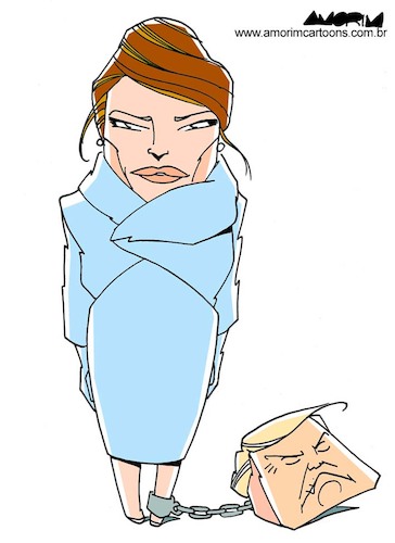 Cartoon: Melania (medium) by Amorim tagged melania,trump