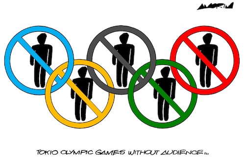 Cartoon: Olympic Games (medium) by Amorim tagged tokyo,olympic,games,covid19