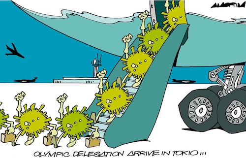 Cartoon: Olympic Games (medium) by Amorim tagged olympic,games,tokyo,covid19