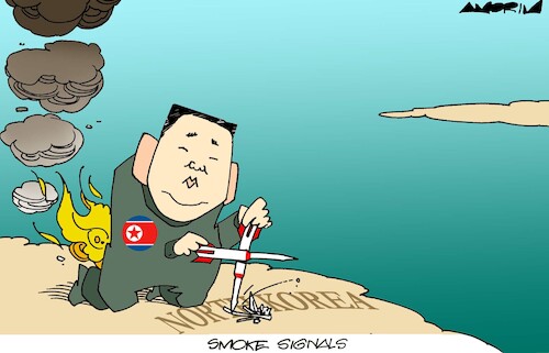 Cartoon: Tests (medium) by Amorim tagged kim,jong,un,north,korea,missiles
