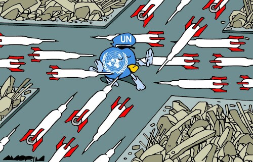 Cartoon: Traffic control (medium) by Amorim tagged united,nations,israel,gaza,lebanon,ukraine,russia,united,nations,israel,gaza,lebanon,ukraine,russia