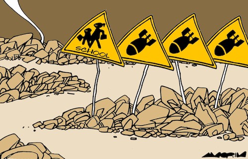 Cartoon: Traffic signs (medium) by Amorim tagged gaza,israel,hamas,gaza,israel,hamas