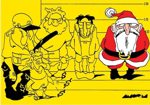 Cartoon: Witness (medium) by Amorim tagged christmas,santa,claus,gifts