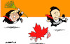 Cartoon: Leaves (small) by Amorim tagged trump,canada,justin,trudeau