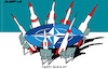 Cartoon: NATO summit (small) by Amorim tagged nato,israel,russia,iran