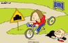 Cartoon: Speed bump (small) by Amorim tagged moldavia,russia,eu,maia,sandu