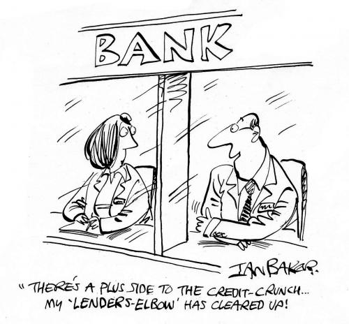 Cartoon: Magazine Gag (medium) by Ian Baker tagged credit,crunch,business,mortgage,bank,money