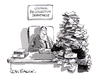 Cartoon: Garbage collection (small) by Ian Baker tagged magazine,gag,cartoon,ian,baker,humour,humor,bins,rubbish,garbage,desk,office,council,pile,man