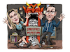 Cartoon: Graveface Museum (small) by Ian Baker tagged graveface,museum,horror,sideshow,crime,murder,serial,killers,exhibition,savannah,georgia,usa,creepy,nostalgia,ian,baker,cartoon,caricature,artwork,illustration,chloe,manon,ryan,freaks,carnival