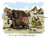Cartoon: Saga Magazine Gag (small) by Ian Baker tagged dinoasaurs,mammoths,cave,men