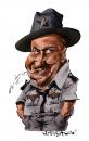 Cartoon: Sheriff J W Pepper (small) by Ian Baker tagged bond 007 james clifton sherrif live and let die louisiana seventies