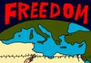 Cartoon: Freddom (small) by gustavomchagas tagged freedom,north,africa