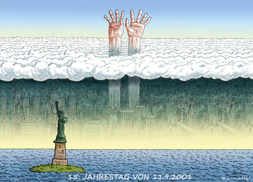 Cartoon: 15 JAHRESTAG DES 11 9 2001 (medium) by marian kamensky tagged 15,jahrestag,des,11,2001,15,jahrestag,des,11,2001