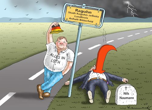 Cartoon: AFD-BÜRGERMEISTER LOTH (medium) by marian kamensky tagged afd,bürgermeister,loth,raguhn,afd,bürgermeister,loth,raguhn