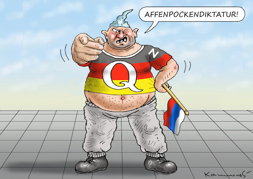 Cartoon: AFFENPOCKENDIKTATUR (medium) by marian kamensky tagged affenpocken,diktatur,affenpocken,diktatur