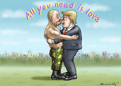 Cartoon: ALL YOU NEED IS LOVE (medium) by marian kamensky tagged trump,erdogan,putin,populismus,trump,erdogan,putin,populismus
