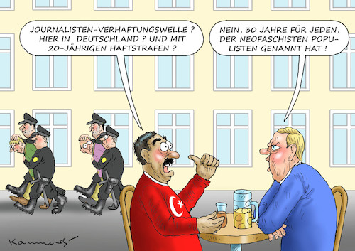 Cartoon: AUCH DEUTSCHLAND RÄUMT AUF (medium) by marian kamensky tagged erdogan,besucht,deutschland,böhmermann,erdogan,besucht,deutschland,böhmermann