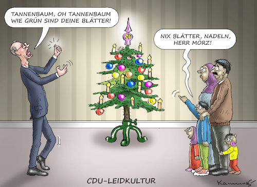 Cartoon: CDU-LEIDKULTUR (medium) by marian kamensky tagged cdu,leitkultur,cdu,leitkultur