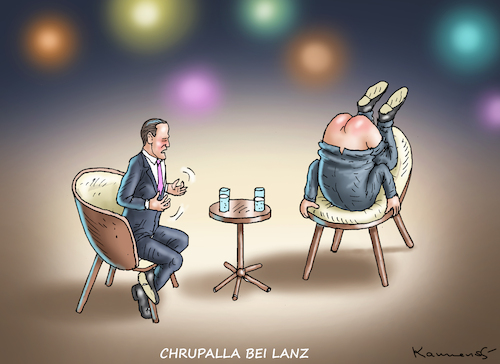 Cartoon: CHRUPALLA BEI LANZ (medium) by marian kamensky tagged chrupalla,bei,lanz,afd,remigration,chrupalla,bei,lanz,afd,remigration