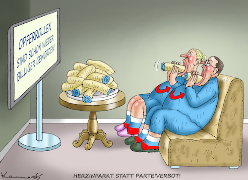 Cartoon: CHRUPALLA UND WEIDEL HABEN HUNGE (medium) by marian kamensky tagged afd,ist,die,stätkste,kraft,merz,weidel,faschismus,afd,ist,die,stätkste,kraft,merz,weidel,faschismus