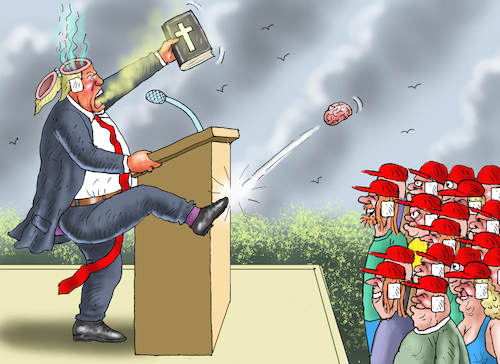 Cartoon: DER AUSERWÄHLTE (medium) by marian kamensky tagged der,schuldige,des,attentats,trump,biden,der,schuldige,des,attentats,trump,biden