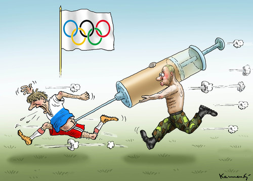 Cartoon: DOPING IN RUSSLAND (medium) by marian kamensky tagged doping,in,russland,doping,in,russland