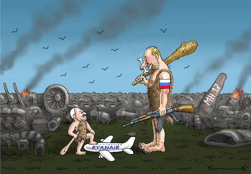Cartoon: DUO MORTALE PUTIN-LUKASCHENKO (medium) by marian kamensky tagged lukaschenko,putin,raynair,belarus,terrorismus,lukaschenko,putin,raynair,belarus,terrorismus