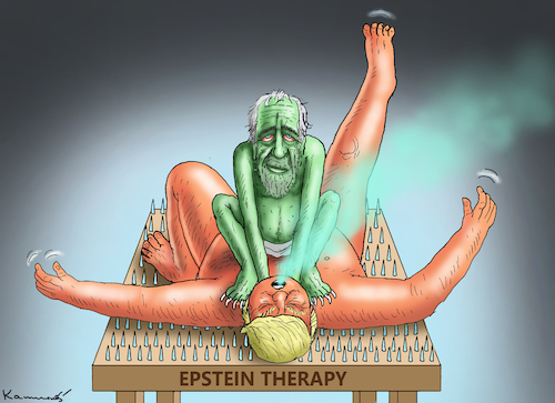 Cartoon: EPSTEIN THERAPY (medium) by marian kamensky tagged epstein,therapy,trump,epstein,therapy,trump