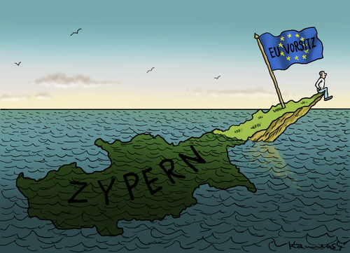 Cartoon: EU Vorsitz Zypern (medium) by marian kamensky tagged eu,vorsitz,zypern,eurokrise,finanzkrise,schuldenkrise,griechenlandkrise,eu,zypern,vorsitz,eurokrise,finanzkrise,schuldenkrise,griechenlandkrise