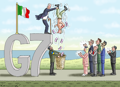 Cartoon: G7 SUMMIT (medium) by marian kamensky tagged g7,summit,g7,summit