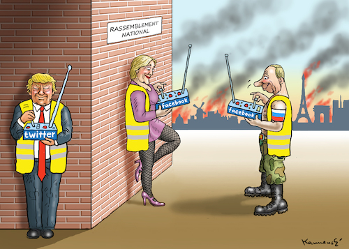 Cartoon: GELBE WESTEN (medium) by marian kamensky tagged macron,gibt,nach,gelbwesten,paris,proteste,macron,gibt,nach,gelbwesten,paris,proteste