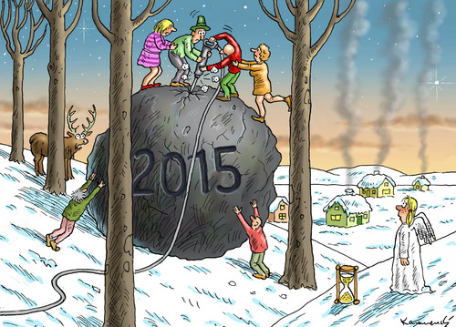 Cartoon: HAPPY NEW YEAR 2015 (medium) by marian kamensky tagged happy,new,year,2015,happy,new,year,2015