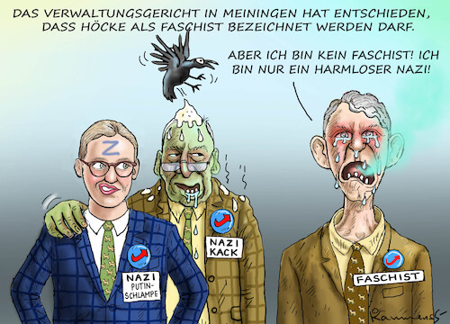 Cartoon: HARMLOSE NAZIS (medium) by marian kamensky tagged wahlen,in,sachsen,und,thüringen,afd,höcke,faschismus,wagenknecht,bsw,wahlen,in,sachsen,und,thüringen,afd,höcke,faschismus,wagenknecht,bsw