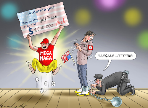 Cartoon: ILLEGALE LOTTERIE (medium) by marian kamensky tagged trump,und,der,hurrikan,milton,us,wahlen,jeff,bezos,dreht,durch,the,washington,post,musk,tesla,illegale,lotterie,trump,und,der,hurrikan,milton,us,wahlen,jeff,bezos,dreht,durch,the,washington,post,musk,tesla,illegale,lotterie