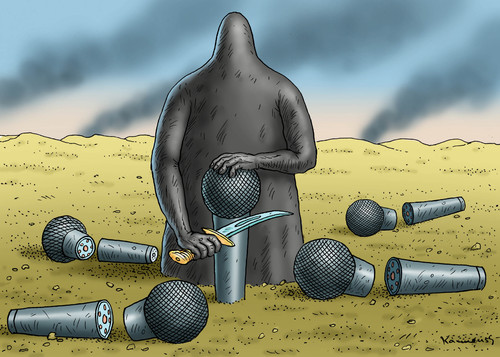 Cartoon: IS Journalistenenthauptungen (medium) by marian kamensky tagged isis,journalistenenthauptung,islam,terrorismus,irak,syrien,isis,journalistenenthauptung,islam,terrorismus,irak,syrien