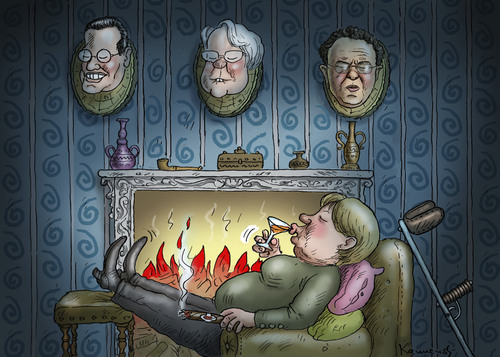 Cartoon: Jägerin Merkel (medium) by marian kamensky tagged edathy,kinderpornoskandal,firedrich,gabriel,merkel,groko,edathy,kinderpornoskandal,firedrich,gabriel,merkel,groko