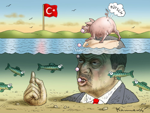 Cartoon: Jahrestag de Pütsches (medium) by marian kamensky tagged jahrestag,de,putsches,erdogan,türkei,jahrestag,de,putsches,erdogan,türkei