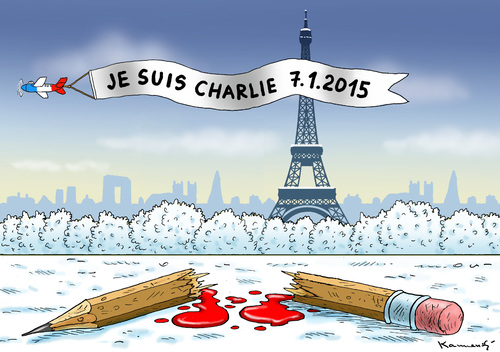 Cartoon: Jahrestag von Charlie Hebdo (medium) by marian kamensky tagged charlie,hebdo,je,suis,terroranschlag,in,paris,2015,charlie,hebdo,je,suis,terroranschlag,in,paris,2015