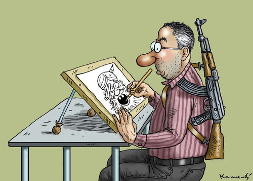 Cartoon: Kamensky nach Charlie Hebdo (medium) by marian kamensky tagged charlie,hebdo,terroranschlag,paris,karikatur,is,charlie,hebdo,terroranschlag,paris,karikatur,is