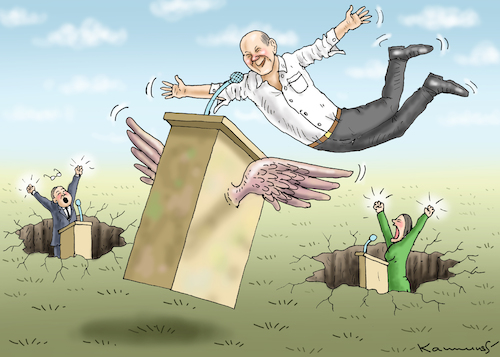 Cartoon: KANZLERKANDIDATEN (medium) by marian kamensky tagged kanzlerkandidaten,kanzlerkandidaten