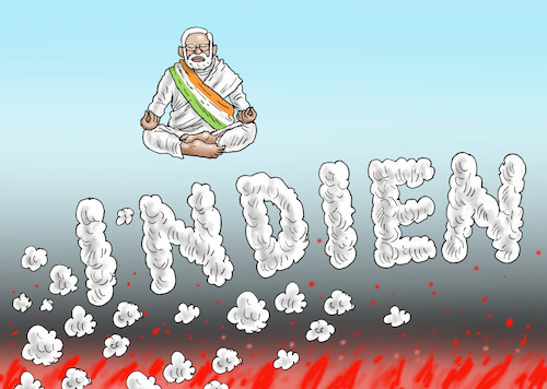 Cartoon: KREMATORIUM INDIEN (medium) by marian kamensky tagged antilockdown,präsident,modi,in,indien,krematorium,antilockdown,präsident,modi,in,indien,krematorium